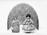 Headdress, silk, metal, cotton, paper, Russian